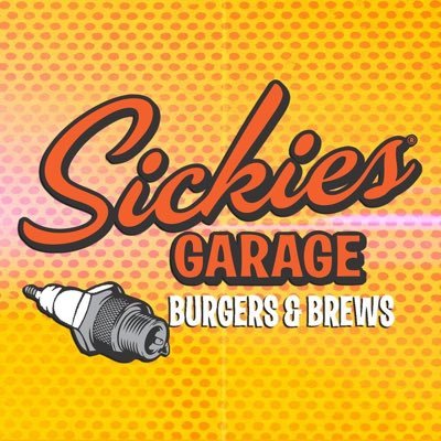 Sickies Garage Burgers & Brews logo
